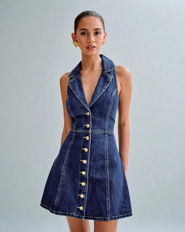 Robe en Jean Cintrée