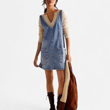 Robe en jean clair