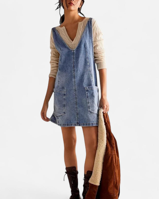 Robe en jean clair
