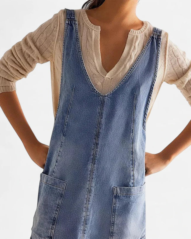 Robe en jean clair