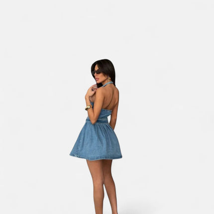 Robe en jean courte mode femme