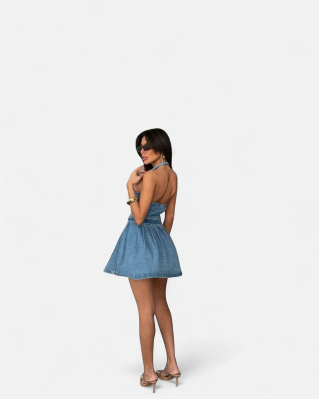 Robe en jean courte mode femme