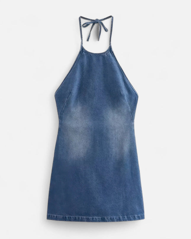 Robe en jean dos nu
