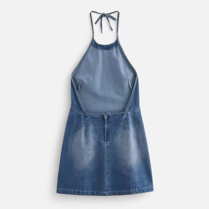 Robe en jean dos nu