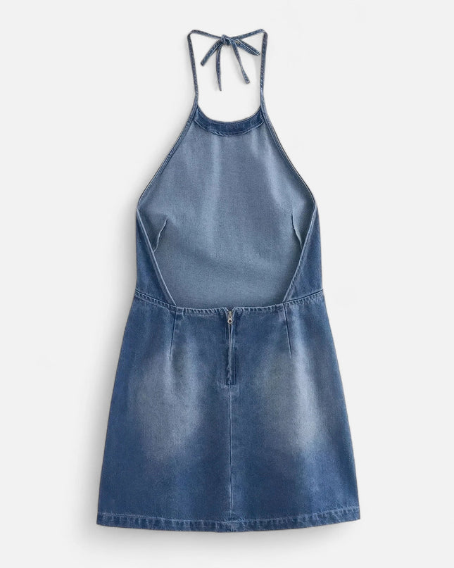 Robe en jean dos nu