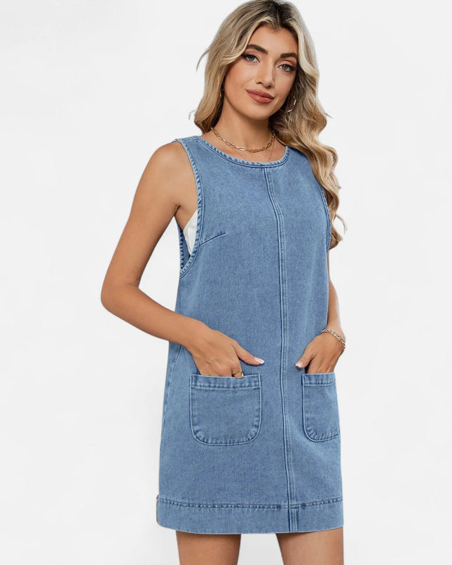 Robe en jean droite