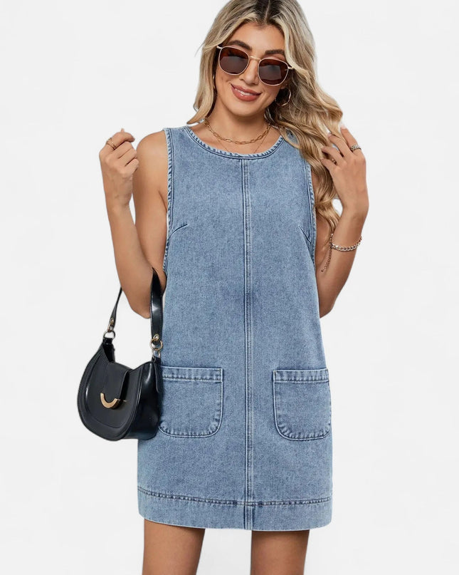 Robe en jean droite