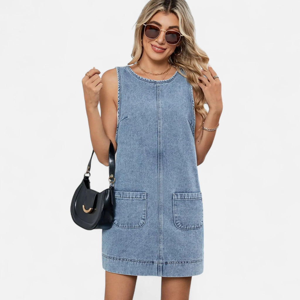 Robe en jean droite