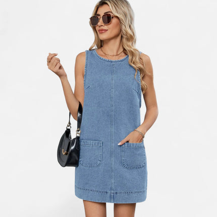 Robe en jean droite