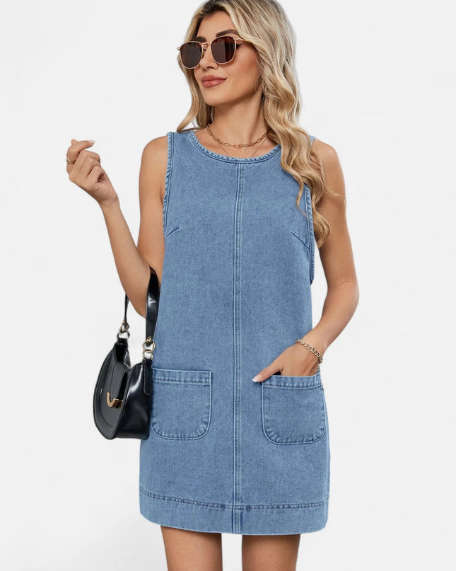 Robe en jean droite