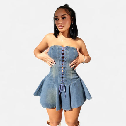 Robe en jean évasée