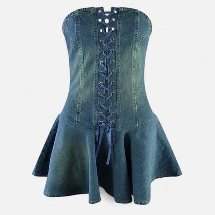 Robe en jean évasée