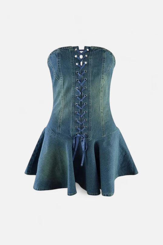 Robe en jean évasée