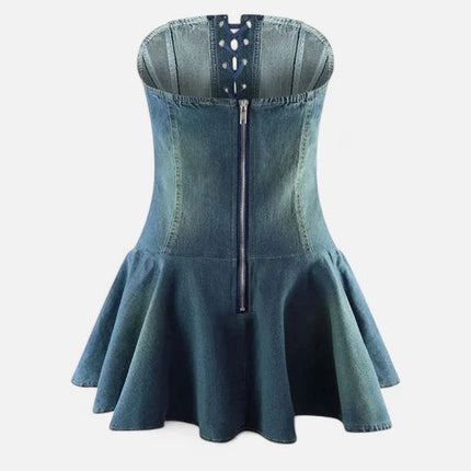 Robe en jean évasée