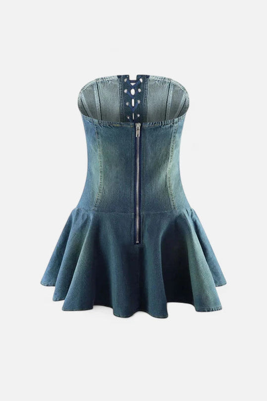 Robe en jean évasée