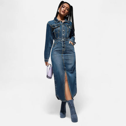 Robe en jean hiver femme