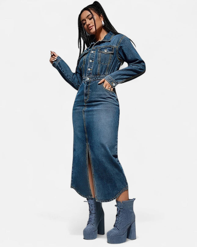 Robe en jean hiver femme