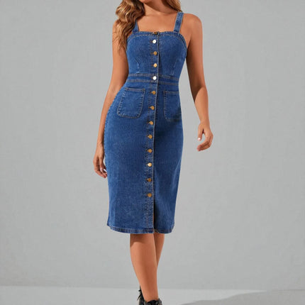 Robe en Jean Mi-Longue