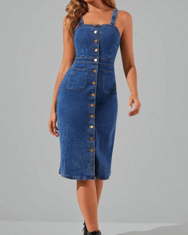 Robe en Jean Mi-Longue