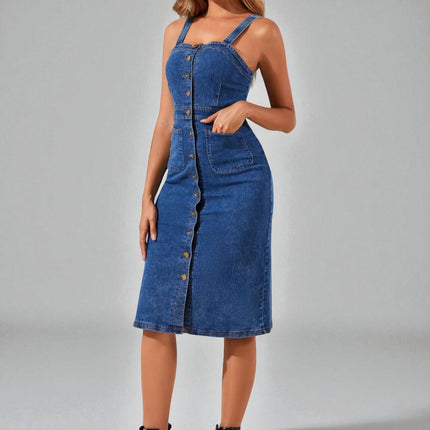 Robe en Jean Mi-Longue