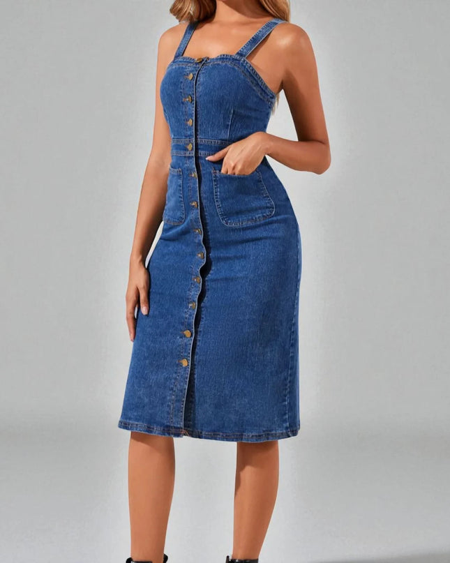 Robe en Jean Mi-Longue