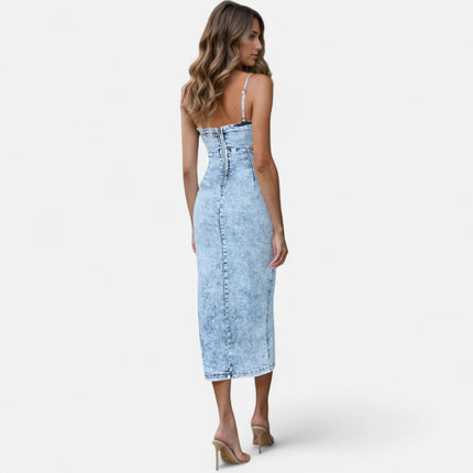 Robe en jean midi
