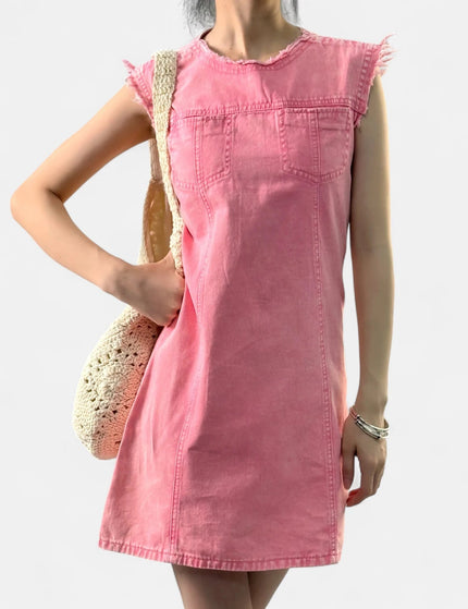 Robe en jean rose