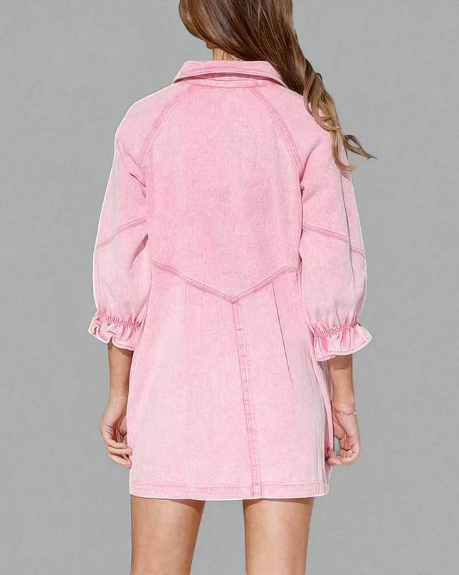 Robe en Jean Rose