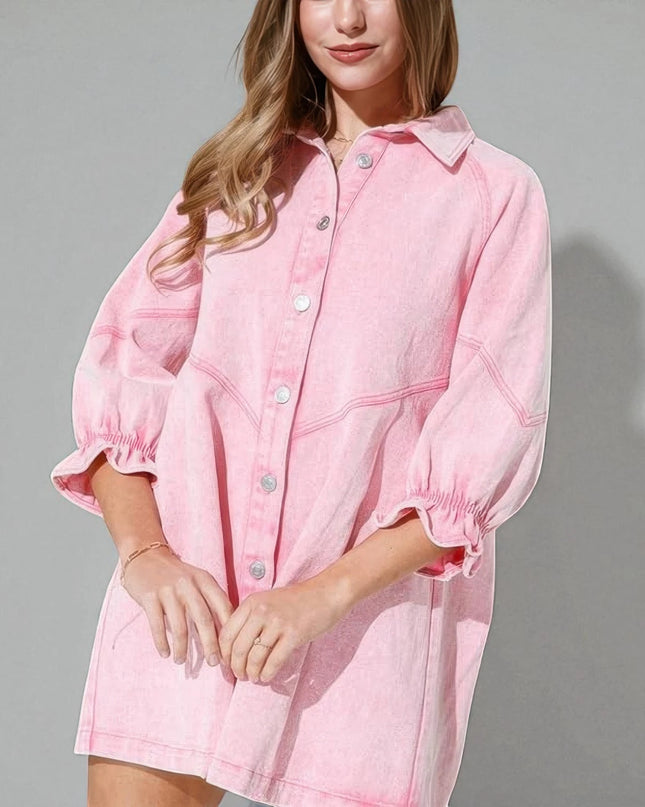 Robe en Jean Rose