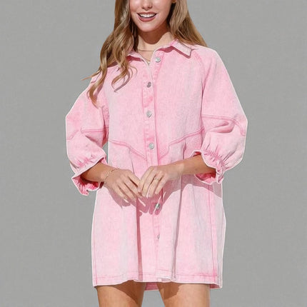 Robe en Jean Rose