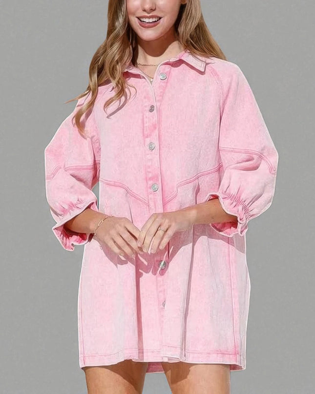 Robe en Jean Rose