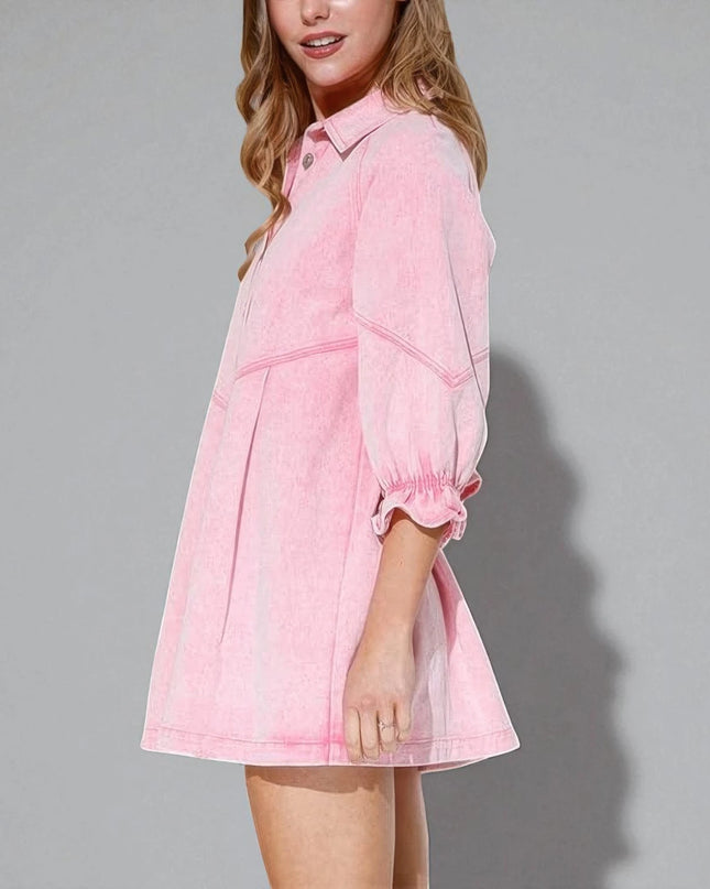 Robe en Jean Rose