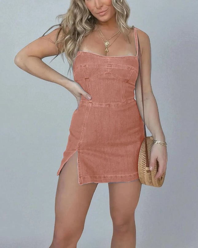 Robe en Jean Rose Terracotta