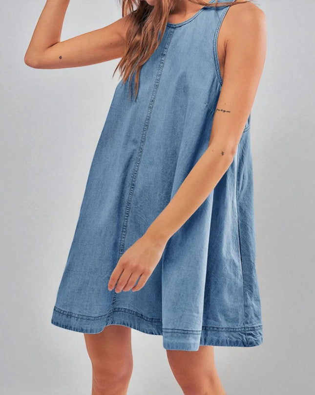 Robe trapèze en jean
