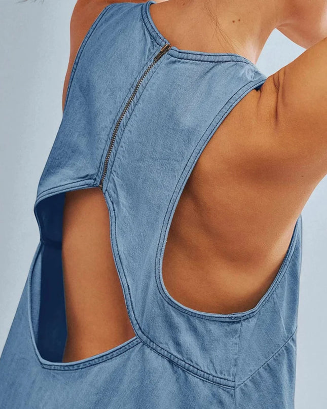 Robe trapèze en jean