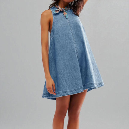 Robe trapèze en jean