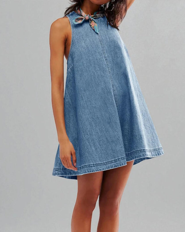 Robe trapèze en jean