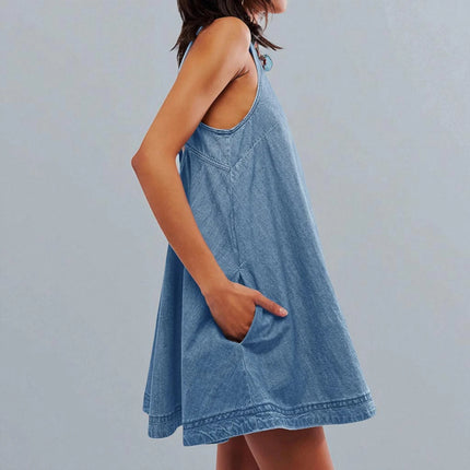 Robe trapèze en jean