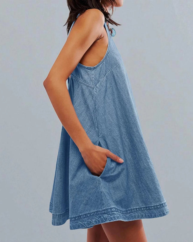 Robe trapèze en jean