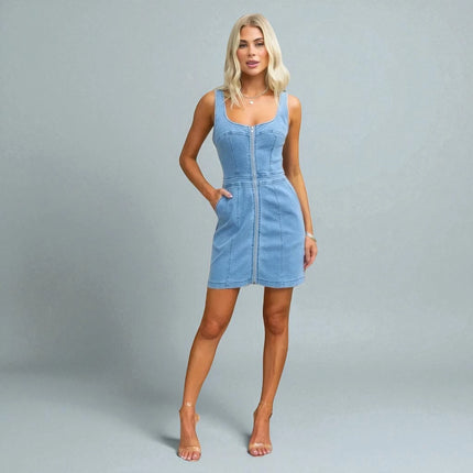 Robe en jean ajustée