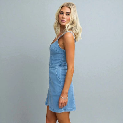 Robe en jean ajustée