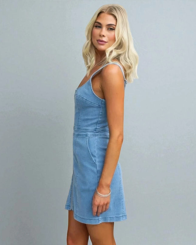 Robe en jean ajustée