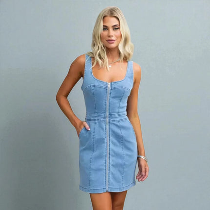Robe en jean ajustée