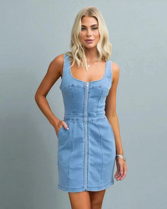 Robe en jean ajustée