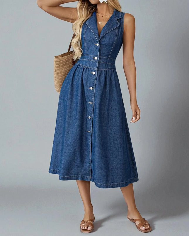 Robe Longue en Jean Fluide