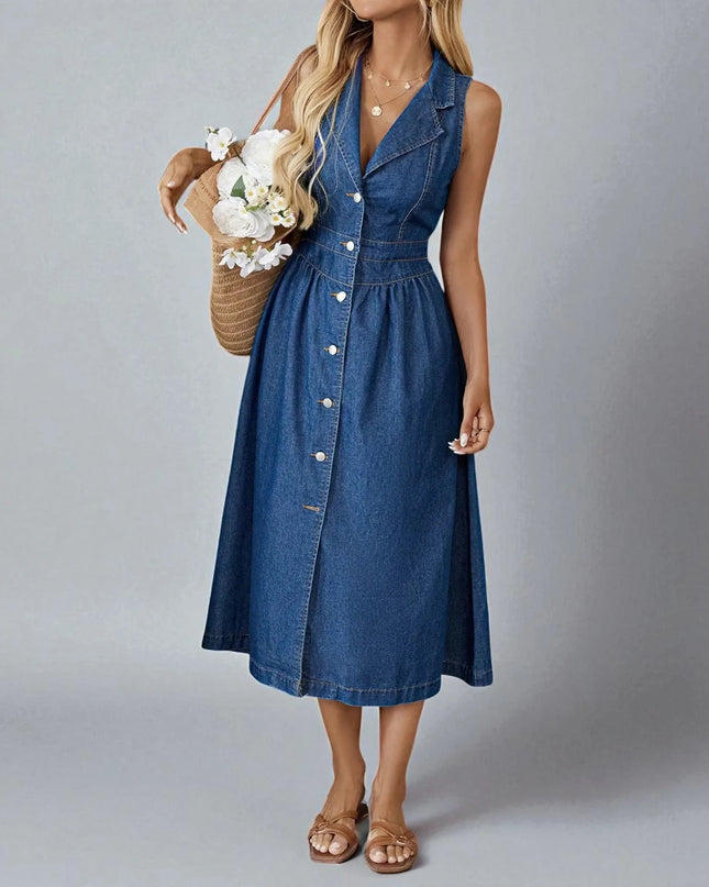 Robe Longue en Jean Fluide