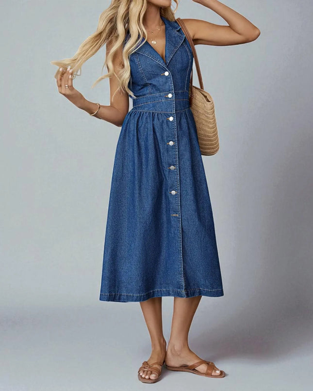 Robe Longue en Jean Fluide