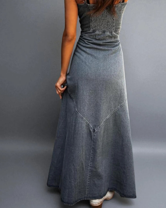 Robe Longue en Jean sans Manche