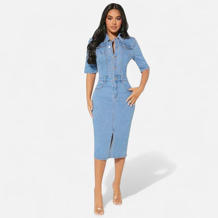 Robe en jean moderne