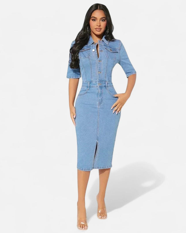 Robe en jean moderne